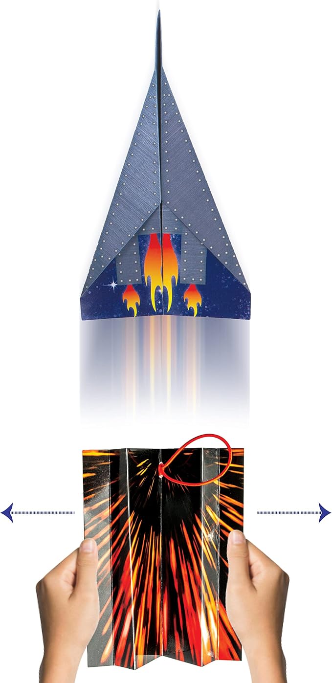 Creativity for Kids Stunt Squadron Fold & Launch Paper Airplanes: Create 80 Paper Airplanes, STEM Science Kit for Kids, Airplane Craft Kit for Kids, Gifts and Toys for Boys (Ages 6+)