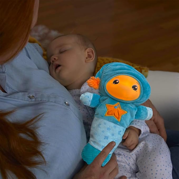 Playskool Glo Worm Soother Toy Set - Bundle with SmartSense Cry Sensor Voice Recordable Stuffed Soother Toy for Newborns, Babies Plus Door Hanger | Playskool Bedtime Plush for Toddlers