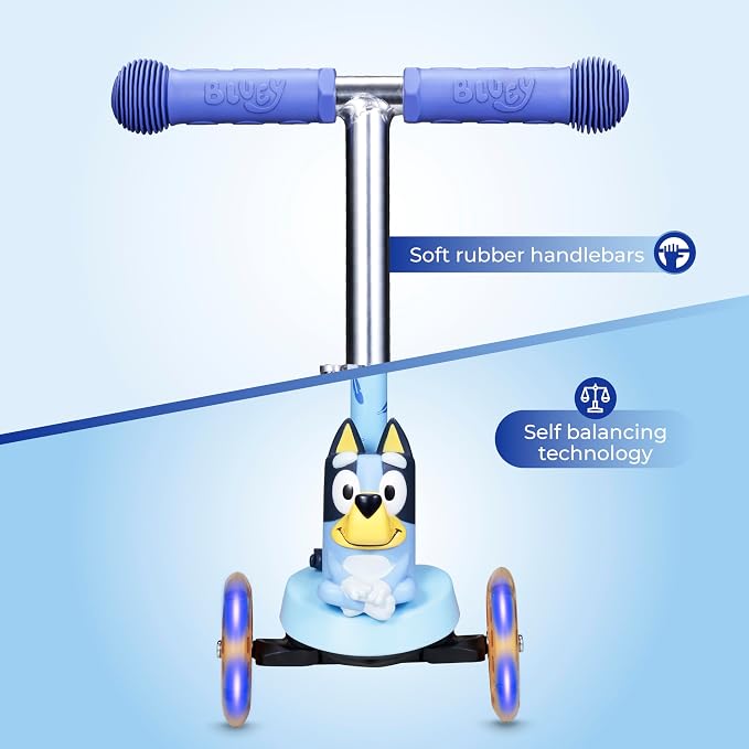 Kick Scooter for Kids, 3 Wheel Self Balancing, Light Up LED Wheels