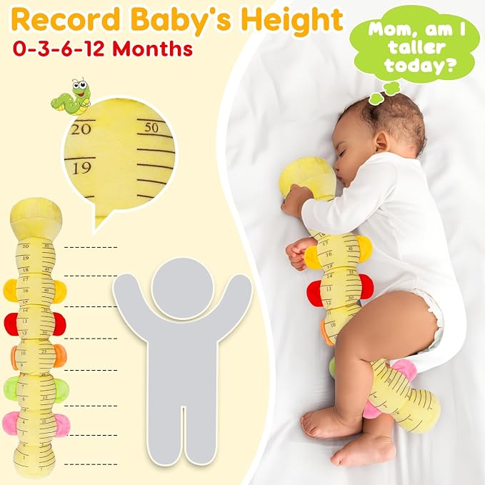 Topsochir Baby Caterpillar Toys 0-3-6 Month Musical Stuffed Animal Plush Tummy Time Toy for Infant 6-12 Month Teething Sensory Toy with Crinkle Rattle Babies 0 2 3 4 5 6 Month Newborn Birthday Gifts