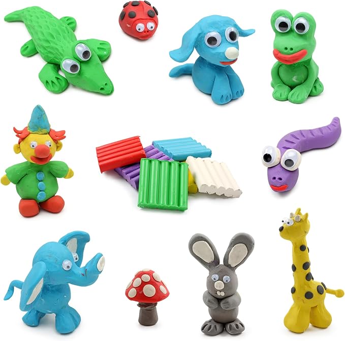 CiaraQ 51-Color Polymer Clay Oven Bake Modeling Kit for Kids & Artists | Non-sticky & non-toxic. 2.84 lb. With sculpting tools. Classroom & Home Use. Fun gift for Kids & artists. Ages 4+