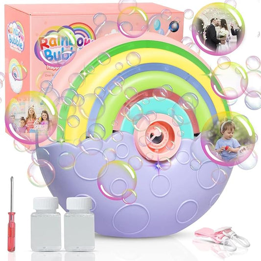 Astronaut Soap Bubble Machine Fireworks Bubble Machine for Kids 20000+ Bubble per Min/Lights/DIY Stickers/240ml Solution Automatic Bubble Machine Toy for Kids Summer Outdoor Party Wedding (2022 P)