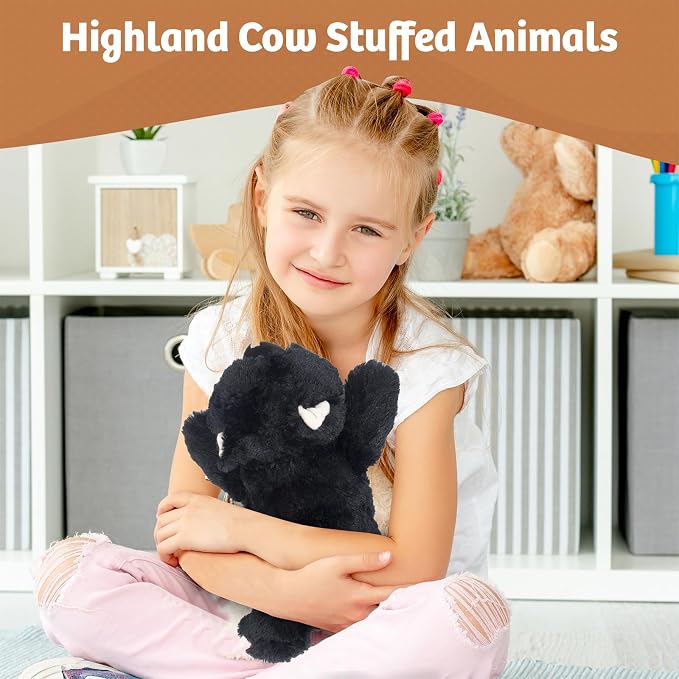 Marysun Microwavable Black Cat Stuffed Animal - Weighted Stuffed Animal Plush, Heating Pad, Cozy Gift for Girls|Women|Kids|Elder People, 9.8in, 1.65lb