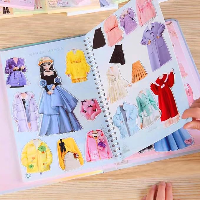 Magnetic Collecting Book,Paried with Magnetic Paper Doll for Use,Gift for 3+ Year Old Girls Toddler-Only Include Magnetic Collecting Book,Not Include Paper Doll Accessories