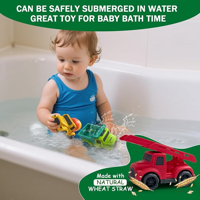 Toddlers Car Toys for 3 4 5 6 Year Old, Toddler Car Toys Dump Truck Toys and Mixer Cement Toy,Construction Vehicle Toys Set for Kids Christmas Birthday Gifts for Toddler Boy Girl 3-4