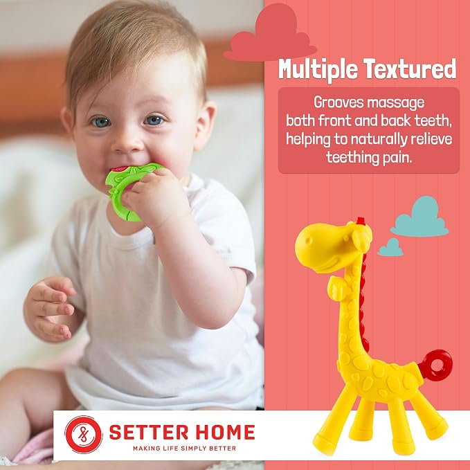 Baby Teething Toys 6-Pack | Newborn Teether Set | Food Grade Silicone | Freezer Safe | Soothing & Calming | BPA-Free | Frozen Teething Toys for Babies 0-6 Months | Essential Baby Gear