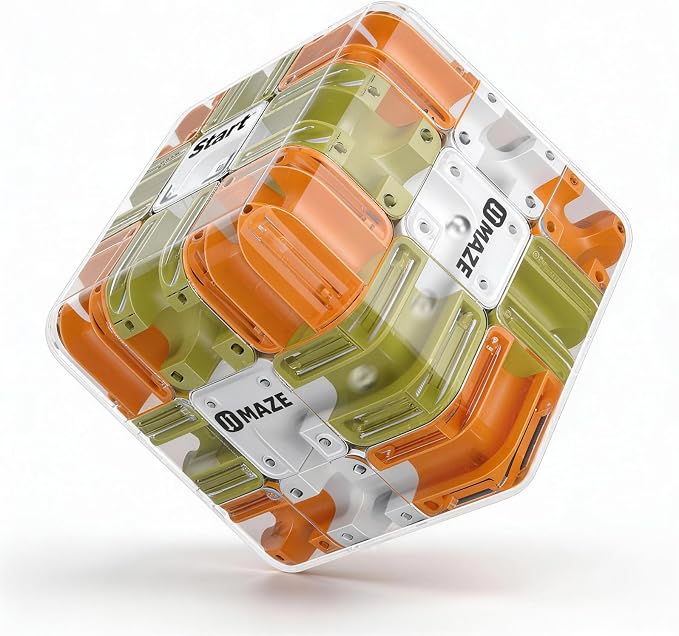 3D Labyrinth Puzzle Maze Cube - 3D Cube Puzzle for Kids 5-8 8-12, Improve Spatial Recognition and Cultivate Logical Thinking, Portable Brain Teaser for Kids & Adults (Ages 5+)‌ Boys & Girls Gifts