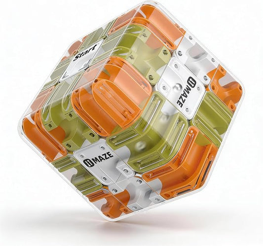 3D Labyrinth Puzzle Maze Cube - 3D Cube Puzzle for Kids 5-8 8-12, Improve Spatial Recognition and Cultivate Logical Thinking, Portable Brain Teaser for Kids & Adults (Ages 5+)‌ Boys & Girls Gifts