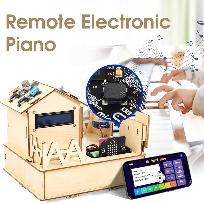 STEM Kits for Kids Age 12+, ACEBOTT Smart Home Basic Starter Kit(Included Micro:Bit), STEM Toys Compatible with Makecode, Coding Set with House Building, Sensors & App Control, for Boys and Girls