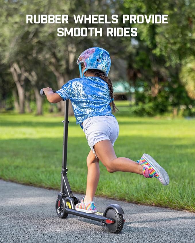 FanttikRide C9 Kids Electric Scooter Ages 8-12, Foldable for Kids 3.9-5.2 ft, 132 lbs, 5 Miles Range, Up to 40 mins Ride Time, 2 Safe Max Speed 6/10 MPH, 3 Adjustable Heights