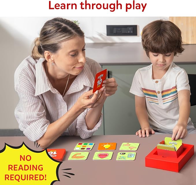 Skillmatics Guess in 10 Junior Food We Eat for Kids, Boys, Girls, and Families Who Love Card Games, Board Games and Educational Toys, Travel Friendly, Gifts for Ages 3, 4, 5, 6