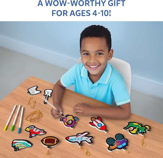 Skillmatics Aqua Puffs - 3D Art Kit, Just Boy Things, Mess-Free Paint by Number Craft for Kids, DIY Color & Inflate Activity, Travel Toys & Creative Gift for Ages 4, 5, 6, 7, 8, 9, 10