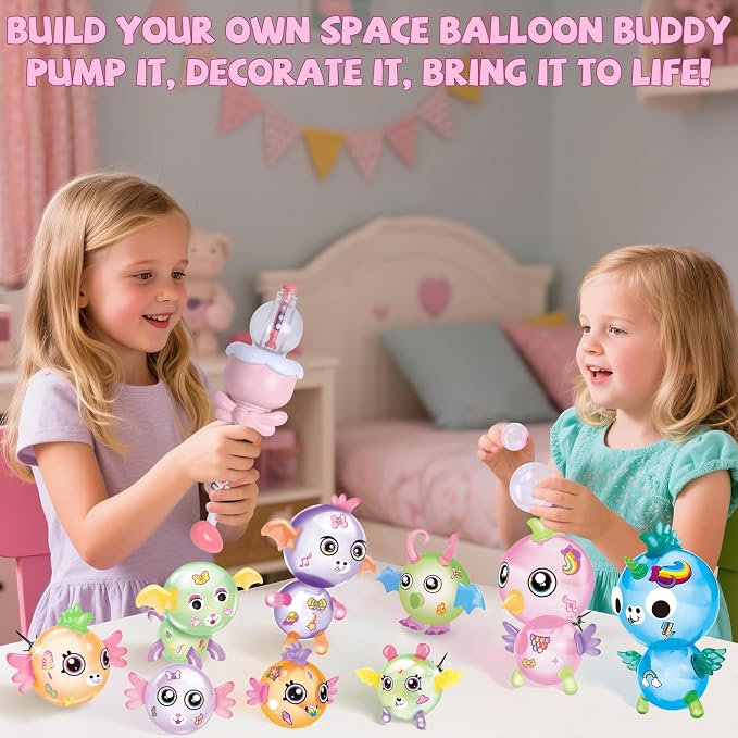 320PCS DIY Balloon Animal Kit with Pump, Craft Kits for Kids, Magic Balloon Craft Kit Birthday Toy Gifts for Kids Boys Girls Ages 3+, DIY Creative STEM Activity for 3 4 5 6 7 8 9 10 11 12 Years