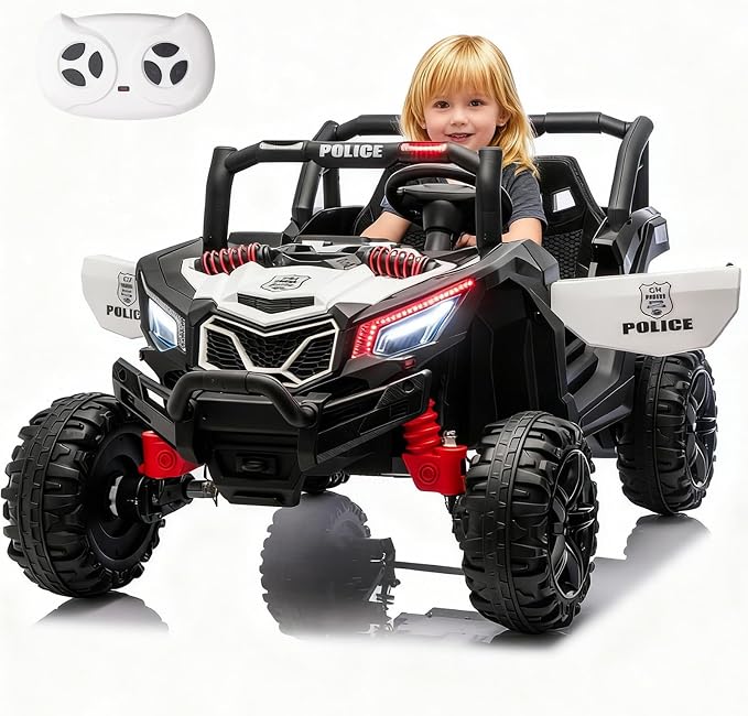 4WD UTV 24V Ride On Toys for Big Kids Ride On 2 Seater Ride On Toys Kids | 2 Seater Ride On Car for Kids Side-by-Side UTV Electric Cars for Kids Electric Ride Car Ride On Toys for Kids 4-8