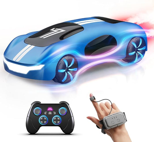 AEROQUEST Gesture Sensing Remote Control Car for Kids Gift | Remote Control Stunt Drift USB-C Charging Light Spray Sound Gesture Sensing Spotrs Birthday Holiday Gifts 2.4GHz 4WD