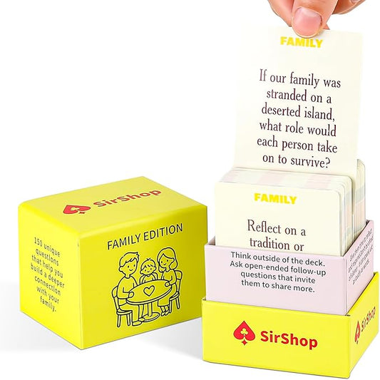 Conversation Cards 150 PC, Meaningful Family Conversation Cards, Engaging Fun Card Game for All Ages, Spark Funny Talks and Deep Connections for Dinner, Party, Game Night and Road Trips.