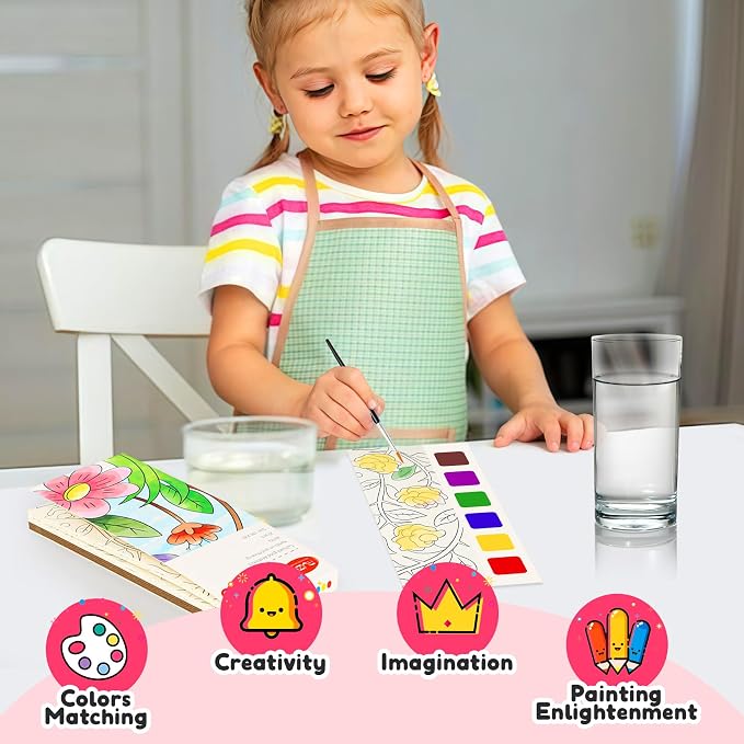 Water Coloring Book,Paint with Water Books for Kids Ages 3-5,Watercolor Painting Book for Toddlers 4-6,Creative Arts and Crafts & Airplane Travel Essentials for Boys Girls
