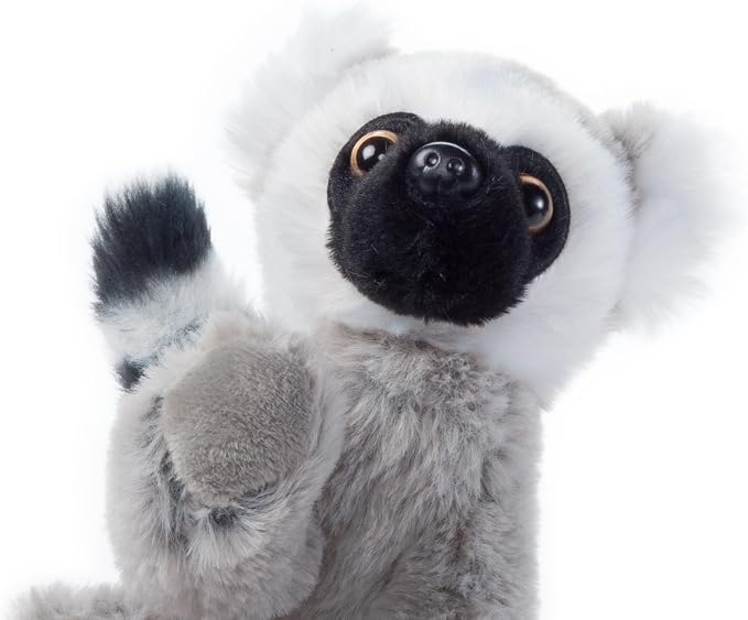 The Petting Zoo Ring-Tailed Lemur Stuffed Animal Plushie, Gifts for Kids, Wild Onez Babiez Zoo Animals, Lemur Plush Toy 6 inches