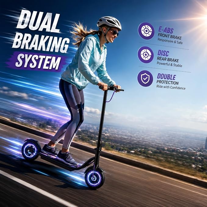 Electric Scooter for Adults, Teens & Big Kids, 350W-500W Motor, 10Mph-21 MPH & 10-28 Miles Max Range, 6.5 to 10 inch Tires, Portable Lightweight E-Scooter
