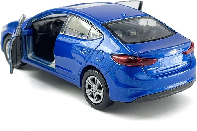1:36 Scale Elantra Toy Car Model Metal Diecast Toy Vehicle, Doors Open Pull Back, Toys for Boys 3 4 5 6 7 Year Old Toddler Kids Gifts, Men Collection, Home Office Décor Cake Topper, Blue