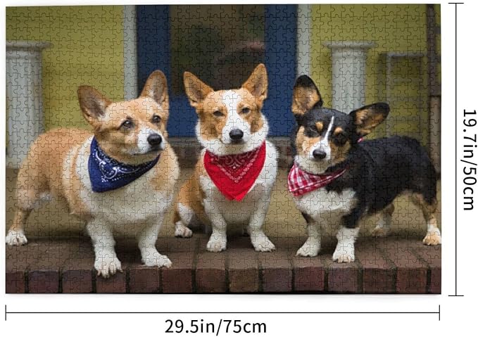 Welsh Corgi Dog 500 Piece Jigsaw Puzzle Jigsaw Puzzles for Adults Children The Young Jigsaw Puzzles for Adult Puzzle Game 500 Piece Toys Gift
