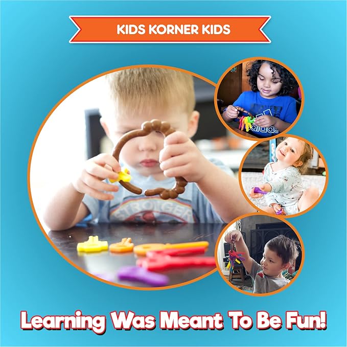 Baby Keys Montessori Toys for Toddlers - Toy Keys, Matching Toddler Games, Learning Toys for 2 Year Olds - Real Keys, Pretend Play Toys and Sensory Toys for Autistic Children with Activity eBook