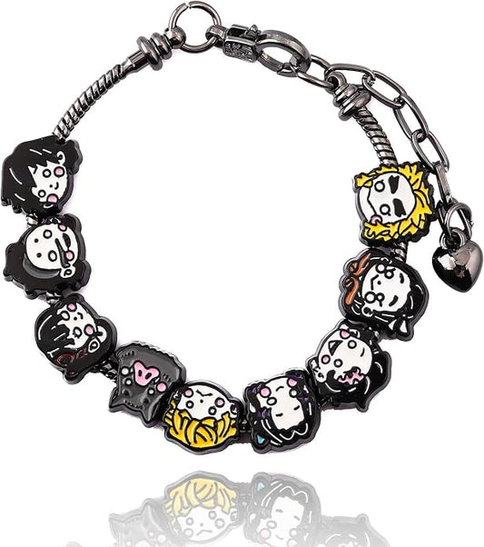 SONGCHANGJEWELRY Anime Figure Tanjiro Charm Bracelet - Tanjiro Nezuko Zenitsu Inosuke Figure Bracelet - Gifts
