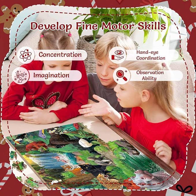 100 Piece Puzzles for Kids Ages 4-6 - Jigsaw Puzzles for Kids Ages 6-8 8-10 100 Piece Jigsaw Puzzle for Adults Toddler Children Learning Educational Puzzles Toys Gifts for Girls Boys 4-Pack