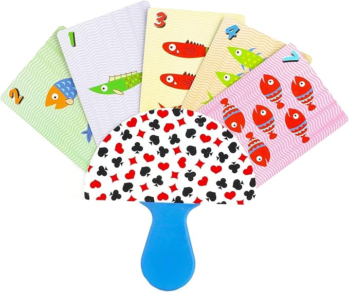 Regal Games 4 Pack Card Holders for Playing Cards - Kids Card Holder with Plastic Paddles - Ideal for Family Fun Game Night and Travel (Ages 3+)