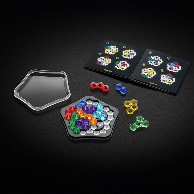SmartGames IQ Deluxe: Pentagon - the New IQ Series from Featuring 120 Challenges in a Deluxe Travel Case for Ages 14 - Adult