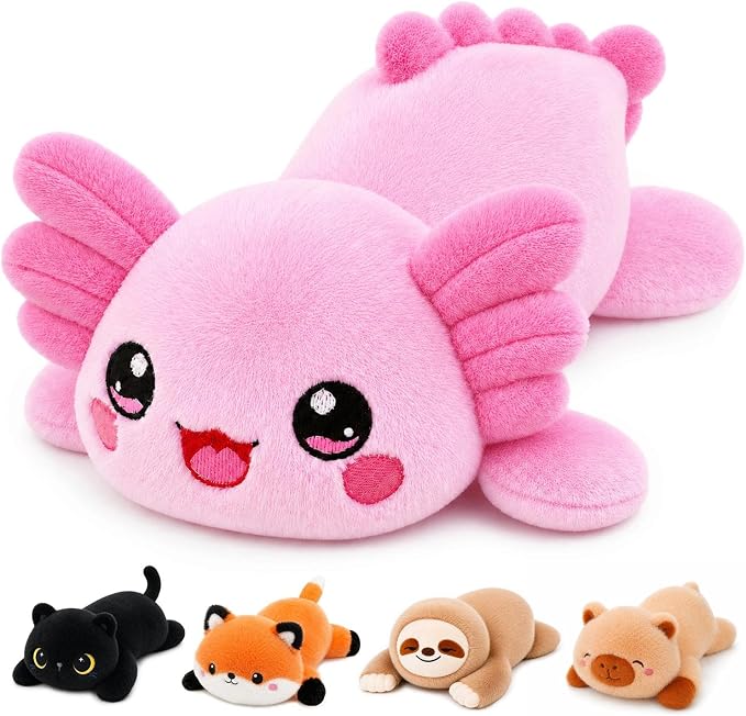Axolotl Weighted Stuffed Animal, Soft Plush Toy Gift (17.3 Inch, 1.7 Lbs)