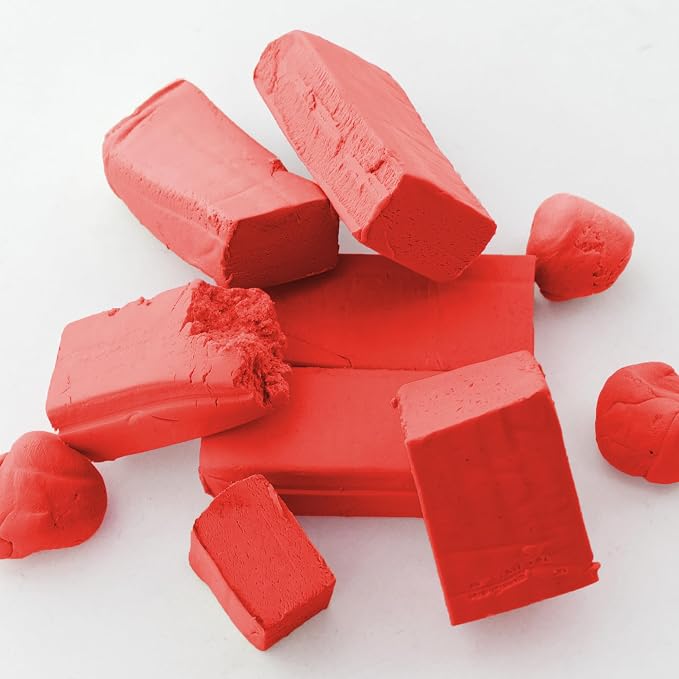 BAZIC Products Red Modeling Clay, 1 lb, Non-Hardening, for Sculpting Art Crafts, Reusable, Case of 24