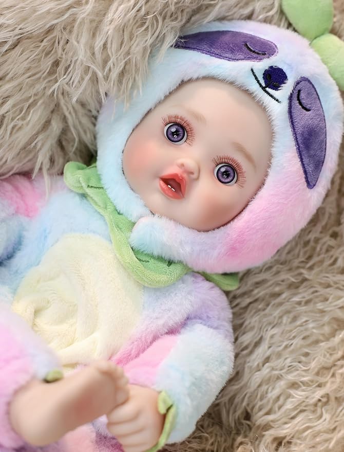 Baby Doll, 18 Inch Realistic Soft Body Baby Doll Real Life Baby Dolls with Accessories, for 3+ Year Old Girls, Pretend Play, Collection, Gift-Ready (Purple)