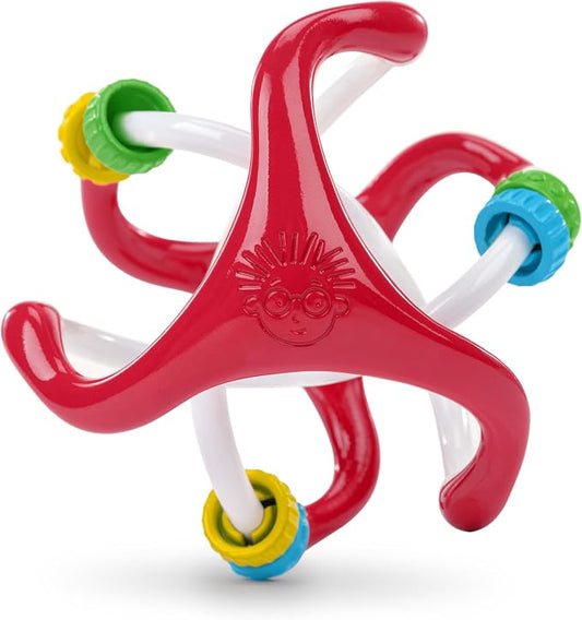 Baby Einstein Slide & Swirl Sensory Ball, Multisensory Baby Toy with Textured Beads, Rattle Sounds & Easy-Grip Design, Ages 3 Months+