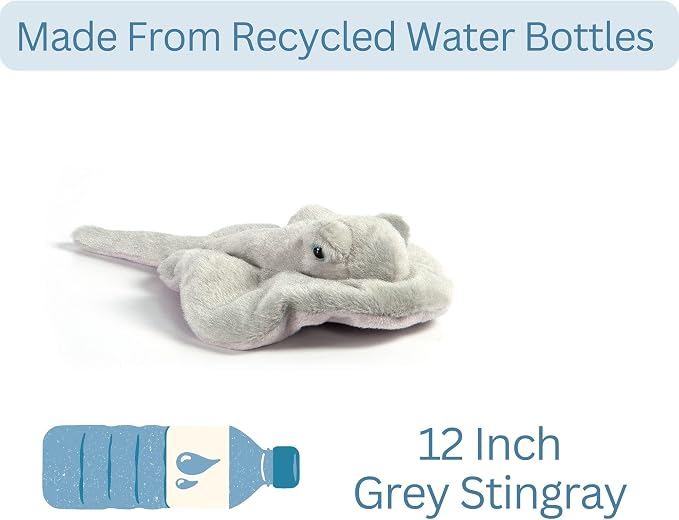 The Petting Zoo Ray Stuffed Animal Plushie, Gifts for Kids, Wild Onez Babiez Sealife Animals, Stingray Plush Toy, 12 inches