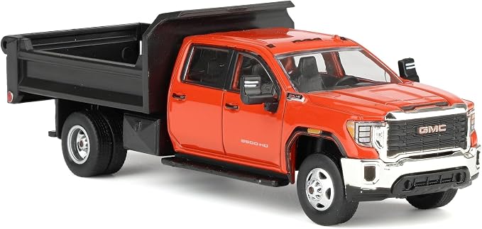 1/64 2022 GMC Sierra 3500HD with Dump Bed Cardinal Red Diecast Exclusive 51563-B