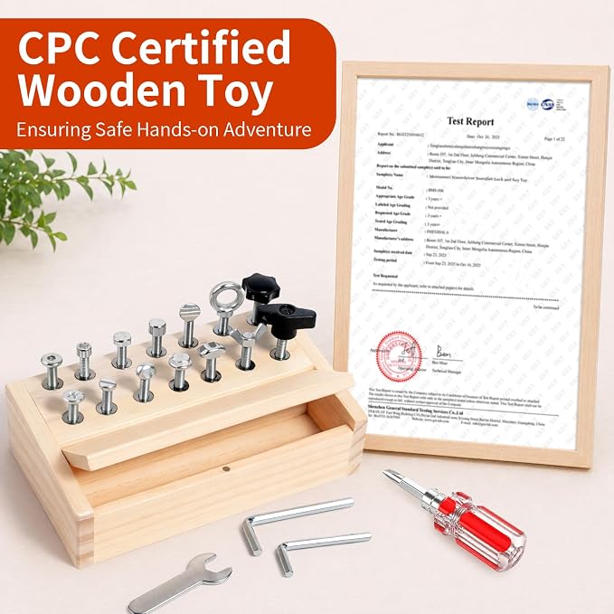 INIFEIDALA Kids Tool Set,Montessori Educational Toys for 3 4 5 Year Old | Montessori Screwdriver Board Set,Sensory Preschool Learning,Toddler Travel,Fine Motor Skills,STEM Toys