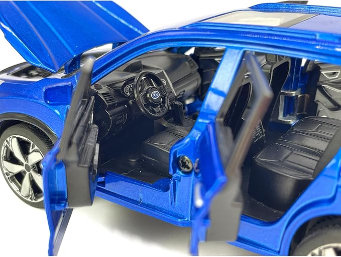 1:30 Scale 2021 Forester e-Boxer SUV Model Toy Car Metal Diecast Toy Vehicle, Doors Open, Light Sound, Pull Back, Toys for Boys Kids Gifts, Men Collection, Home Office Décor, Blue