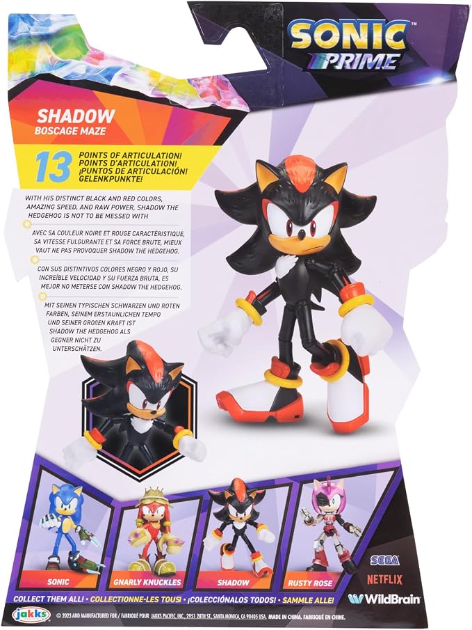 JAKKS Pacific Sonic Prime 5" Articulated Action Figure - Shadow Green Hill Zone