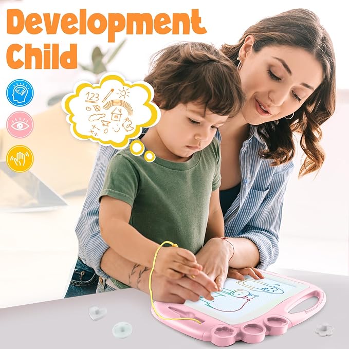 Magnetic Drawing Board, Toddler Toys for Age 1 2 3 Boys Girls, Toddler Drawing Board, Birthday Easter Christmas Halloween Kids Toy Gifts for Boys and Girls