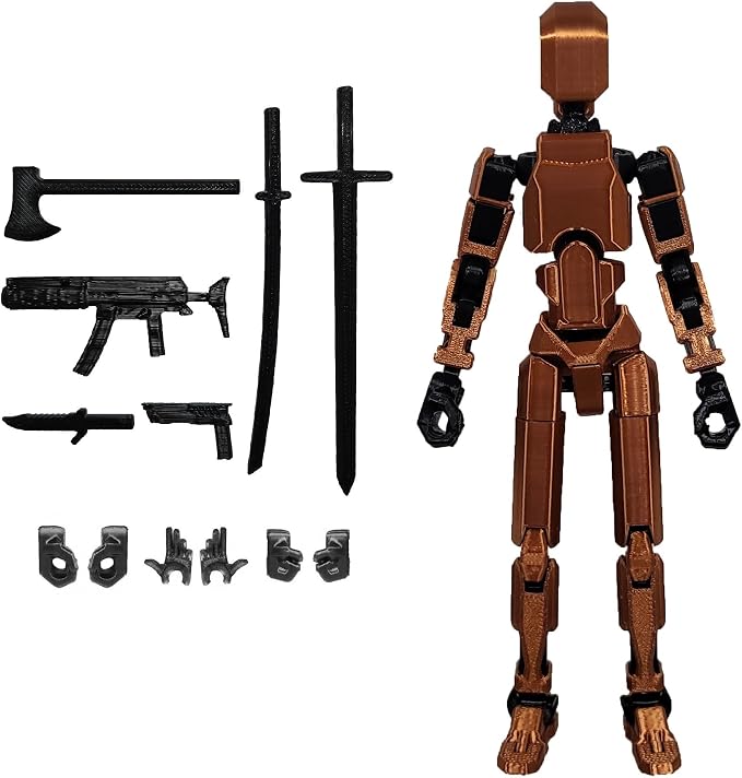FoxVilla Assembly Completed T13 Action Figure, Titan 13 3D Printed Action Figure, 3D Printed Titan13, Assembled Dummy 13 Lucky 13 Toy Figure