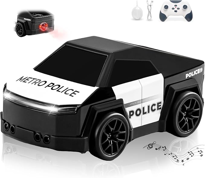 Remote Control Car Cyber-Inspired Rc Cars Toys with Drift Spray Lights Sound Automatic Follow 2.4GHz Rc Truck Toys for 3+ Boys Pet