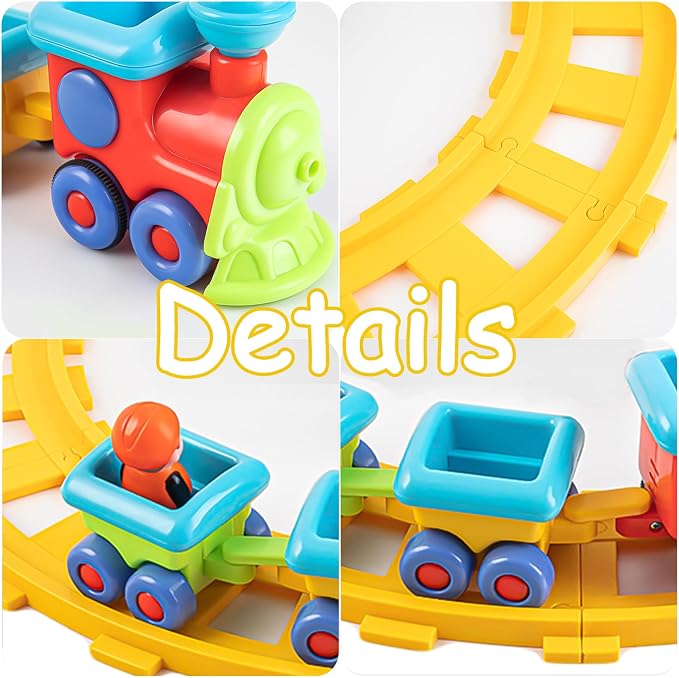 Toy Train, Musical Electric Train Toys, Children's Electric Train Sets, Train Tracks, Train Sets Suitable for Children Aged 1-3 Years Old as Birthday Gifts