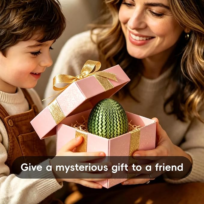 Money Puzzle Box for Cash Gift Card Holder - Reusable Secret Safe with 4 Unique Maze Egg Designs, 3D Printed Brain Teaser Game for Teens Adults, Easter Birthday Christmas Stocking Stuffer