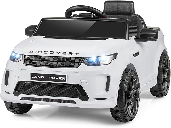 Costzon Ride on Car, Licensed Land Rover Discovery Sport Electric Vehicle, 12V Kids Car with Parent Remote Control, Music, Horn, Song, Gift for Aged 3+ (White, 38” x 24” x 17”(L x W x H))