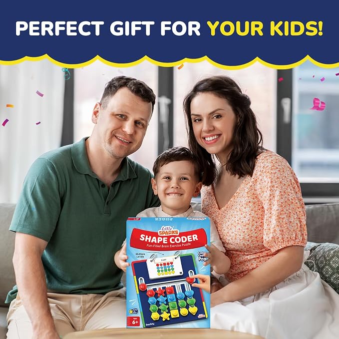 Smartivity Shape Coder Puzzle for Kids 6–12 Years | Logic & Color Sequencing Brain Game | 15 Challenge Cards, 5 Columns | Critical Thinking STEM Toy | Travel-Friendly Birthday Gift Boys & Girls