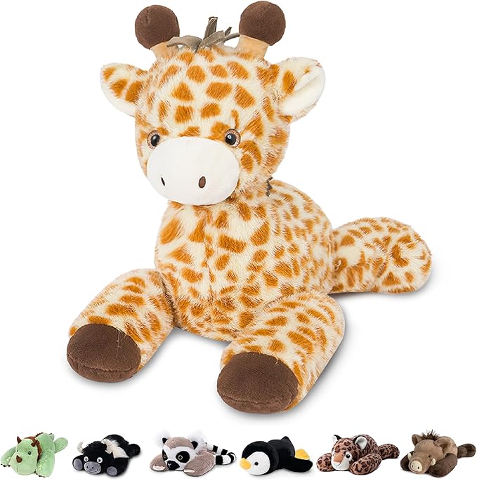 Niuniu Daddy Weighted Stuffed Animal for Kids & Adults, Large Plush Toy with Soft Fur, Weighted Plushies Pillow for Sensory Calm, Huggable Gift for Everyday Comfort, Giraffe, 20 inch, 3.3 lbs