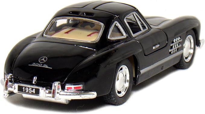 KiNSMART - 1954 Mercedes-Benz 300 SL Coupe Black 5" 1:36 Scale Die Cast Metal Model Classic Super Car Toy