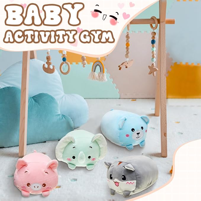 Leitee 6 Pcs Stuffed Animals Plushies Bulk 8 Inch Cute Plush Toys Plush Pillow for Boys Girls Birthday Gift Box Toys for Kids Back to School Classroom Prize Christmas Party Favors Bulk (Cute Animal 2)