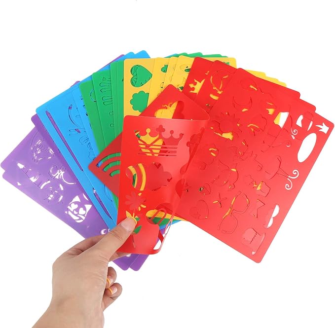 DIYASY 20 Pcs Drawing Stencils Set for Kids,Large Plastic Stencil Kit 300+ Patterns Drawing Templates for Girls & Boys Gift